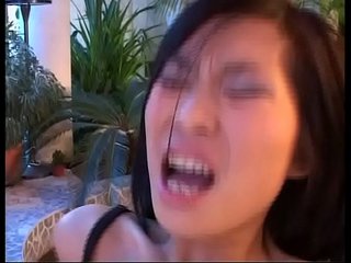 Sexy Asian babe gets her tight asshole stretched by black guy